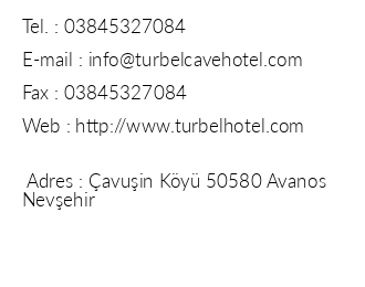 Turbel Cave Hotel iletiim bilgileri